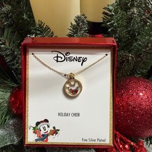 Disney "Holiday Cheer" Mickey Mouse ornament pendant necklace